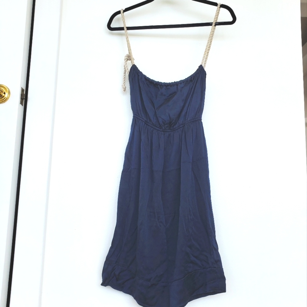 Fluet XS 100%Silk Navy short dress